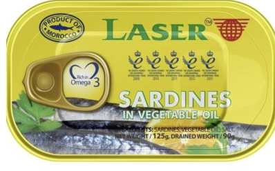 Laser Sardines in Sunflower Oil