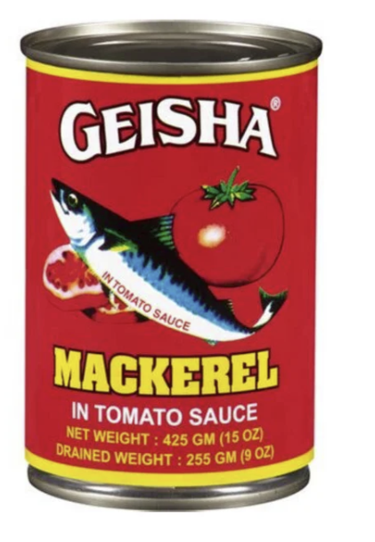 GEISHA MACKEREL IN TOMATO SAUCE 15 OZ